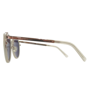 未使用品 カール ラガーフェルド ツーブリッジ サングラス KL944SK アセテート メタル ホワイト 0629【中古】KARL LAGERFELD
