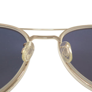 未使用品 カール ラガーフェルド ツーブリッジ サングラス KL944SK アセテート メタル ホワイト 0629【中古】KARL LAGERFELD