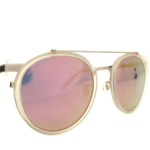 未使用品 カール ラガーフェルド ツーブリッジ サングラス KL944SK アセテート メタル ホワイト 0629【中古】KARL LAGERFELD