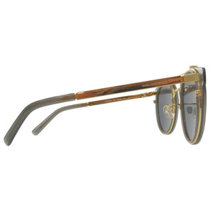 未使用品 カール ラガーフェルド ツーブリッジ サングラス KL944SK アセテート メタル グレー 0630【中古】KARL LAGERFELD