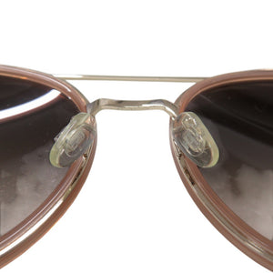 未使用品 カール ラガーフェルド ツーブリッジ サングラス KL944SK アセテート メタル ピンクベージュ 0632【中古】KARL LAGERFELD