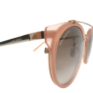 未使用品 カール ラガーフェルド ツーブリッジ サングラス KL944SK アセテート メタル ピンクベージュ 0632【中古】KARL LAGERFELD