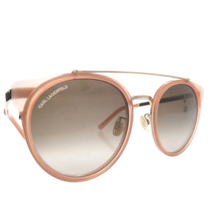 未使用品 カール ラガーフェルド ツーブリッジ サングラス KL944SK アセテート メタル ピンクベージュ 0632【中古】KARL LAGERFELD