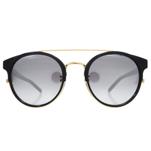 未使用品 カールラガーフェルド ツーブリッジ サングラス KL945SK アセテート メタル ブラック 0633【中古】KARL LAGERFELD