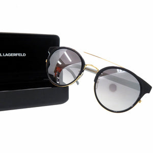 未使用品 カールラガーフェルド ツーブリッジ サングラス KL945SK アセテート メタル ブラック 0633【中古】KARL LAGERFELD