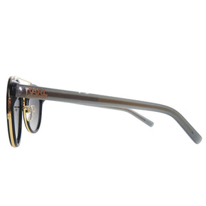 未使用品 カールラガーフェルド ツーブリッジ サングラス KL945SK アセテート メタル ブラック 0633【中古】KARL LAGERFELD