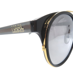 未使用品 カールラガーフェルド ツーブリッジ サングラス KL945SK アセテート メタル ブラック 0633【中古】KARL LAGERFELD