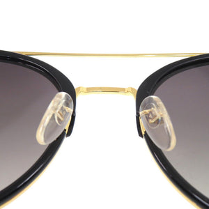 未使用品 カールラガーフェルド ツーブリッジ サングラス KL945SK アセテート メタル ブラック 0633【中古】KARL LAGERFELD