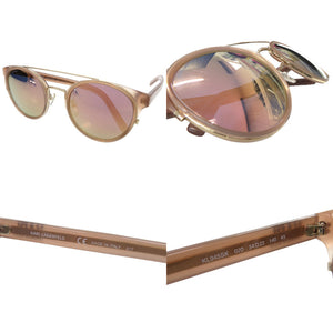 未使用品 カール ラガーフェルド ツーブリッジ サングラス KL945SK アセテート メタル ピンクベージュ 0634【中古】KARL LAGERFELD
