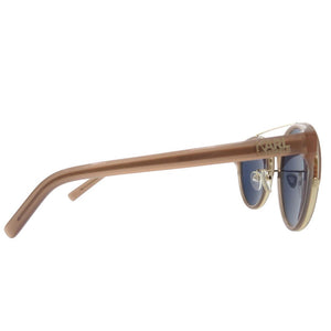 未使用品 カール ラガーフェルド ツーブリッジ サングラス KL945SK アセテート メタル ピンクベージュ 0634【中古】KARL LAGERFELD