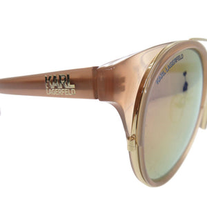 未使用品 カール ラガーフェルド ツーブリッジ サングラス KL945SK アセテート メタル ピンクベージュ 0634【中古】KARL LAGERFELD