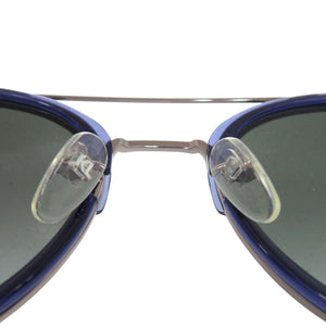 未使用品 カールラガーフェルド ツーブリッジ サングラス KL945SK アセテート メタル ネイビーブルー 0635【中古】KARL LAGERFELD
