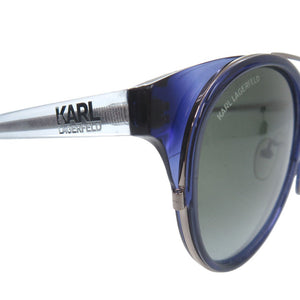 未使用品 カールラガーフェルド ツーブリッジ サングラス KL945SK アセテート メタル ネイビーブルー 0635【中古】KARL LAGERFELD