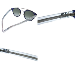 未使用品 カールラガーフェルド ツーブリッジ サングラス KL945SK アセテート メタル ネイビーブルー 0635【中古】KARL LAGERFELD
