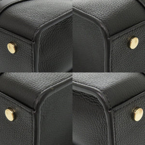 美品 ハンティングワールド 2WAY レザー ブラック ハンドバッグ 黒 0641【中古】HUNTING WORLD