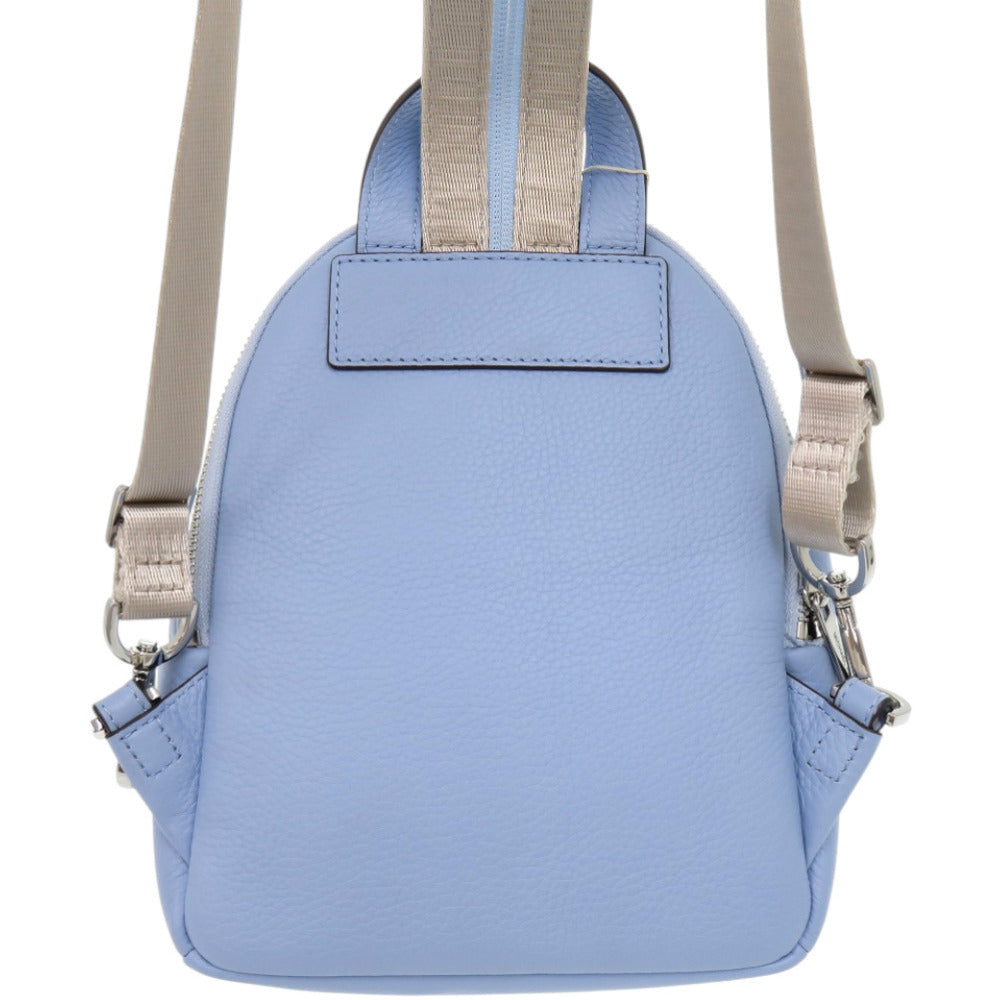 新品同様 マイケルコース スタッズ 35T0SERB1L 904 コーティングキャンバス ライトブルー リュック 水 デイパック 0642【中古】Michael Kors