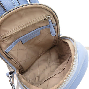 新品同様 マイケルコース スタッズ 35T0SERB1L 904 コーティングキャンバス ライトブルー リュック 水 デイパック 0642【中古】Michael Kors