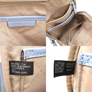 新品同様 マイケルコース スタッズ 35T0SERB1L 904 コーティングキャンバス ライトブルー リュック 水 デイパック 0642【中古】Michael Kors