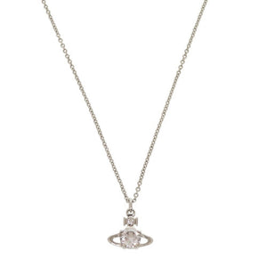 新品同様 ヴィヴィアンウエストウッド REINA オーブ 真鍮 ラインストーン シルバー ネックレス 0653【中古】Vivienne Westwood