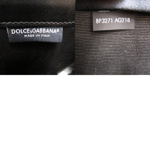 美品 ドルチェアンドガッバーナ レザー ブラック 黒 三つ折り財布 0658【中古】DOLCE&GABBANA