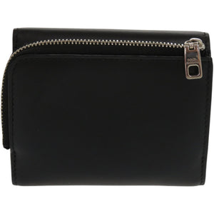 美品 ドルチェアンドガッバーナ レザー ブラック 黒 三つ折り財布 0658【中古】DOLCE&GABBANA