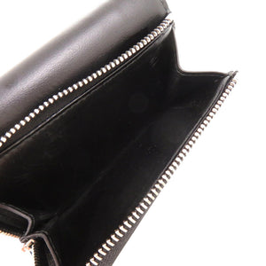 美品 ドルチェアンドガッバーナ レザー ブラック 黒 三つ折り財布 0658【中古】DOLCE&GABBANA
