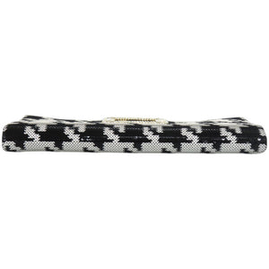 美品 ロジェヴィヴィエ スパンコール 千鳥柄 シルク ブラック 黒 クラッチバッグ 0660【中古】