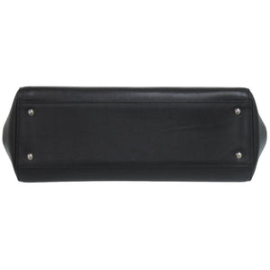 バーバリー ノバチェック レザー ブラック ハンドバッグ 黒 0667【中古】BURBERRY