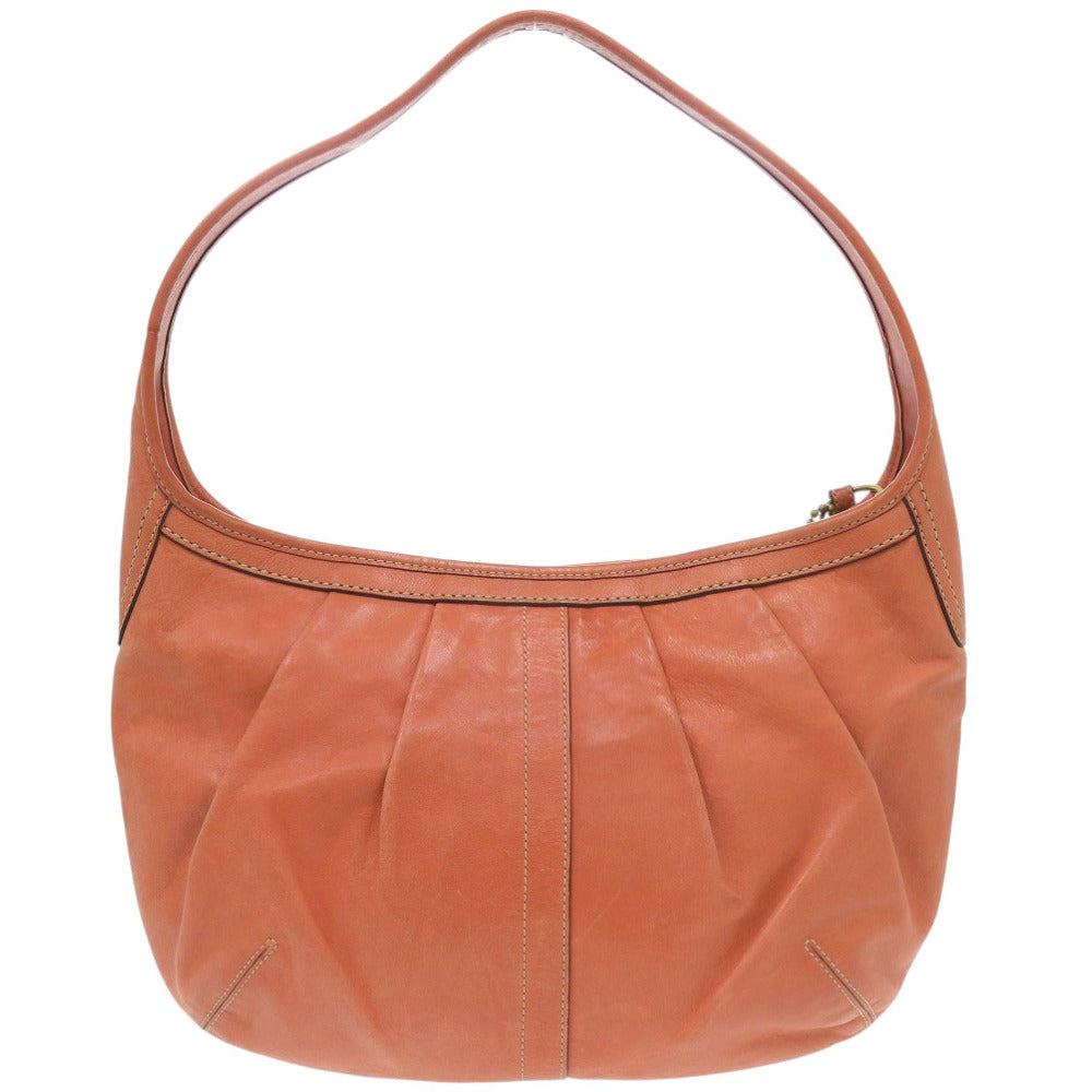 コーチ ワンショルダー 12235 レザー オレンジ ショルダーバッグ 0672【中古】COACH