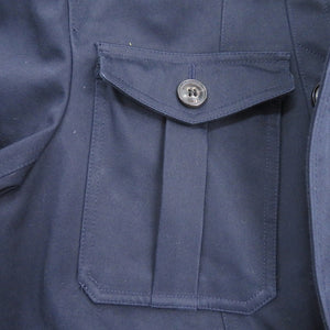 美品 バーバリー ブリット コットン ナイロン 牛革 ネイビー 紺 ジャケット 0676【中古】BURBERRY