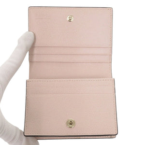 新品同様 フルラ トラ柄 レザー ピンク 二つ折り財布 0680【中古】Furla