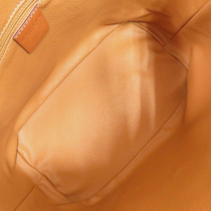 セリーヌ 2WAY マカダム MC98/2 PVC/レザー ブラウン ハンドバッグ 茶 0688【中古】CELINE