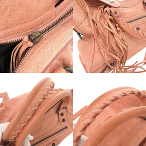 バレンシアガ ザ シティ 115748 レザー ピンク 2WAY ハンドバッグ 0693【中古】BALENCIAGA