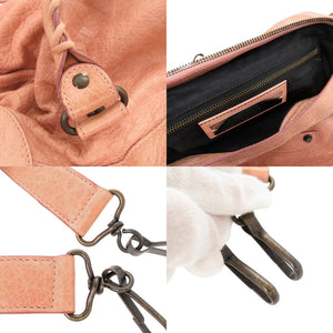 バレンシアガ ザ シティ 115748 レザー ピンク 2WAY ハンドバッグ 0693【中古】BALENCIAGA