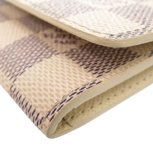 美品 ルイ ヴィトン アズール アンヴェロップ カルトドゥヴィジット ダミエ N61746 カードケース ホワイト LV 0719【中古】LOUIS VUITTON