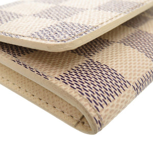 美品 ルイ ヴィトン アズール アンヴェロップ カルトドゥヴィジット ダミエ N61746 カードケース ホワイト LV 0719【中古】LOUIS VUITTON