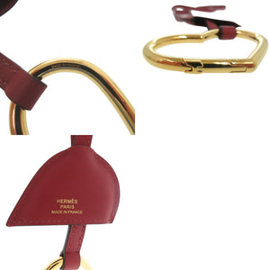 新品同様 エルメス オ クール デュ フォーブル ネックレス ヴォースウィフト ルージュグレナ W刻印 チョーカー クロシェット 0743【中古】HERMES