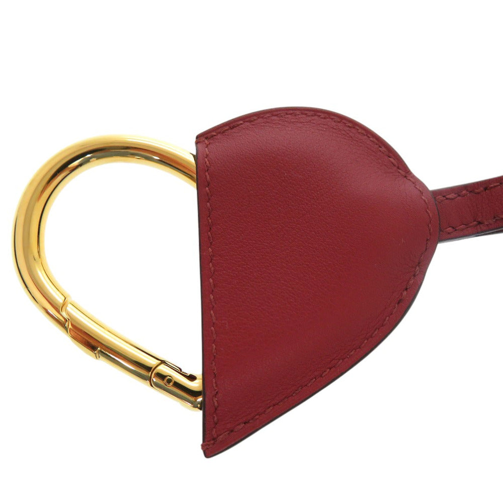 新品同様 エルメス オ クール デュ フォーブル ネックレス ヴォースウィフト ルージュグレナ W刻印 チョーカー クロシェット 0743【中古】HERMES