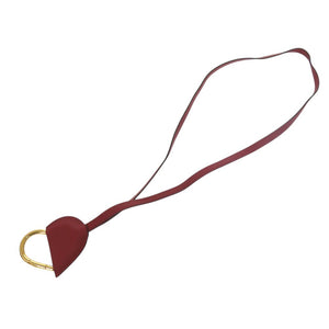 新品同様 エルメス オ クール デュ フォーブル ネックレス ヴォースウィフト ルージュグレナ W刻印 チョーカー クロシェット 0743【中古】HERMES