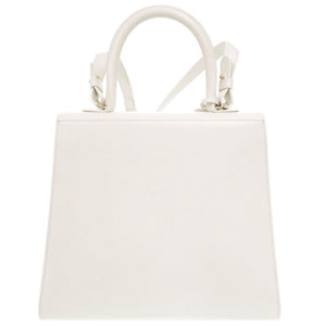 新品同様 デルボー ルーモアMM ボックスカーフ ホワイト 2WAY ショルダーバッグ ハンドバッグ 白 0756【中古】DELVAUX