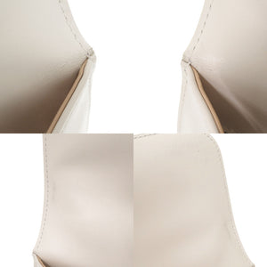 新品同様 デルボー ルーモアMM ボックスカーフ ホワイト 2WAY ショルダーバッグ ハンドバッグ 白 0756【中古】DELVAUX