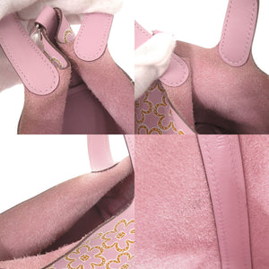 エルメス ピコタンロック マイクロ ラッキーデイジー ヴォースイフト モーヴシルベストル シルバー金具 U刻印(2022年製) ハンドバッグ 0772【中古】HERMES