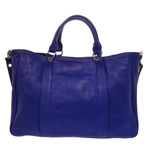 美品 ロンシャン 3D レザー ブルー 2way ハンドバッグ 青 0784【中古】Longchamp