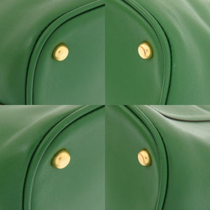 新品同様 トリーバーチ ミラー バケット レザー グリーン 緑 ハンドバッグ 0797【中古】Tory Burch