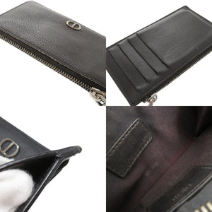 ディオール CD Icon レザー ブラック フラグメントケース カードケース 黒 0816【中古】Dior