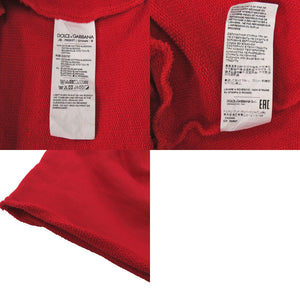 美品 ドルチェアンドガッバーナ クロップド コットン レッド スウェット セーター 赤 0822【中古】DOLCE&GABBANA