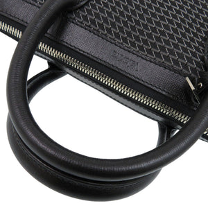 新品同様 ヴァレクストラ 2WAY K-VALマイロゴ キャンバス/レザー ブラック ボストンバッグ 黒 0824【中古】Valextra