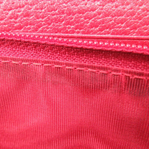 美品 グッチ トリコロール プリント ジップアラウンドウォレット 524790 キャンバス レザー レッド 赤 長財布 0829【中古】GUCCI