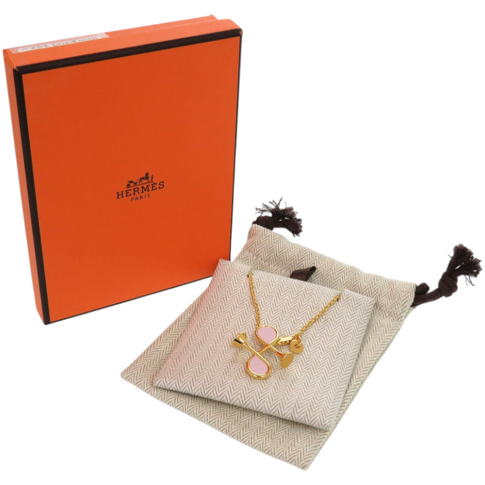 未使用品 エルメス コルH GP スイフト モーヴペール ゴールド金具 ネックレス 0834【中古】HERMES