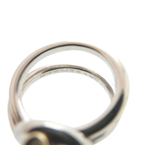 美品 エルメス クロワゼットリング エシェペ 2連 サイズ48 約8号 シルバー925 K18ゴールド 750 リング 指輪 0836【中古】HERMES